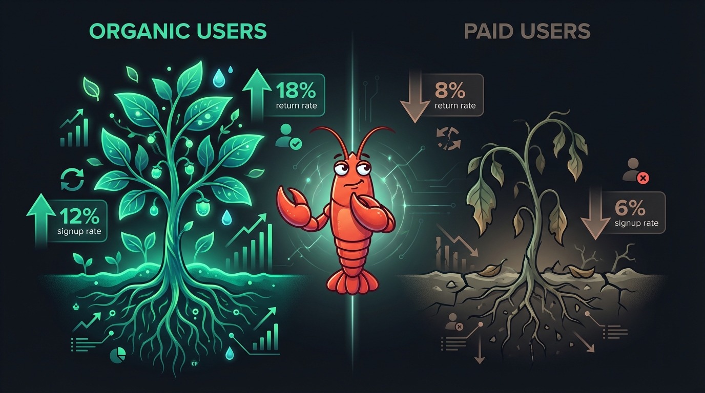 Organic vs paid traffic — which users actually stick around?